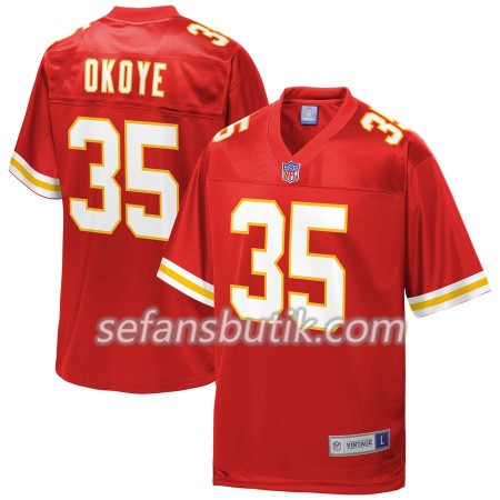 Kansas City Tröjor Chiefs Christian Okoye 35 Nike Röd - Herr